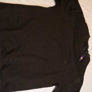 Medium Chaps Brown Suade Fleece Sweater